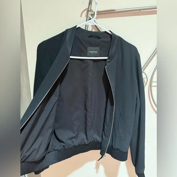 Aritzia Babaton Black Embroidered Bomber Style Jacket, Size S - Picture 5 of 5